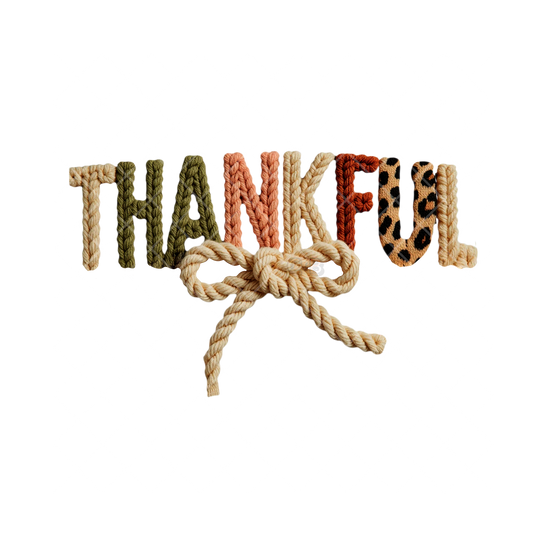 Thankful Faux Crochet PNG File