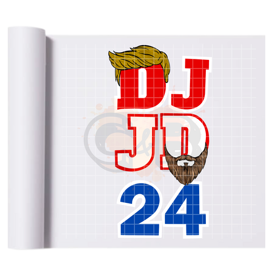 DJ JD 24 Hair DTF Transfer