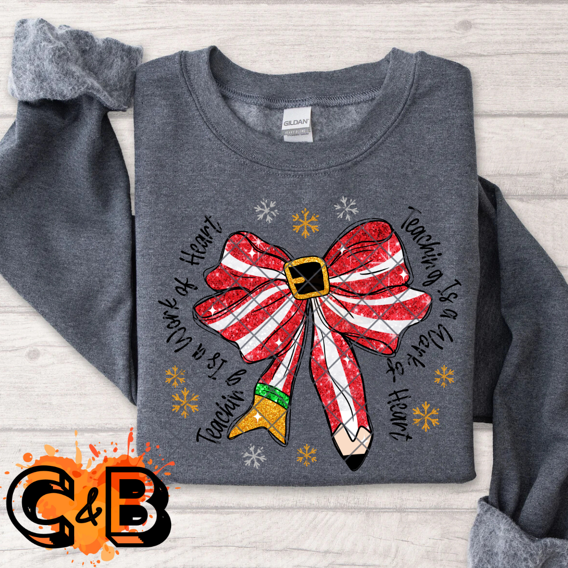 Santa Pencil Bow T-Shirt