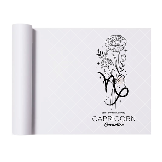 Capricorn Carnation - Direct Print Film Transfer for T-Shirts, Cotton, Polyester & Blends - High-Quality Print
