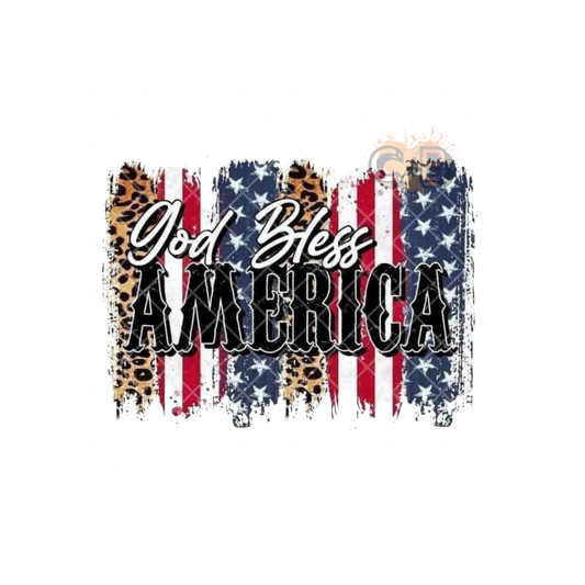 God Bless America Cheetah PNG