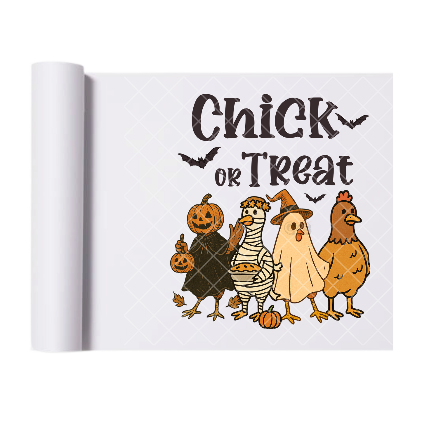 Trick or treat - Ready To Press Print Transfer for Apparel, Cotton, Polyester & Blends - High-Quality Print- Commercial Grade