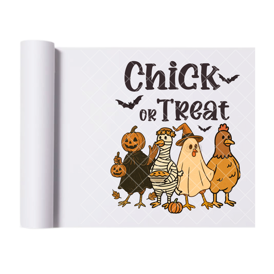 Trick or treat - Ready To Press Print Transfer for Apparel, Cotton, Polyester & Blends - High-Quality Print- Commercial Grade