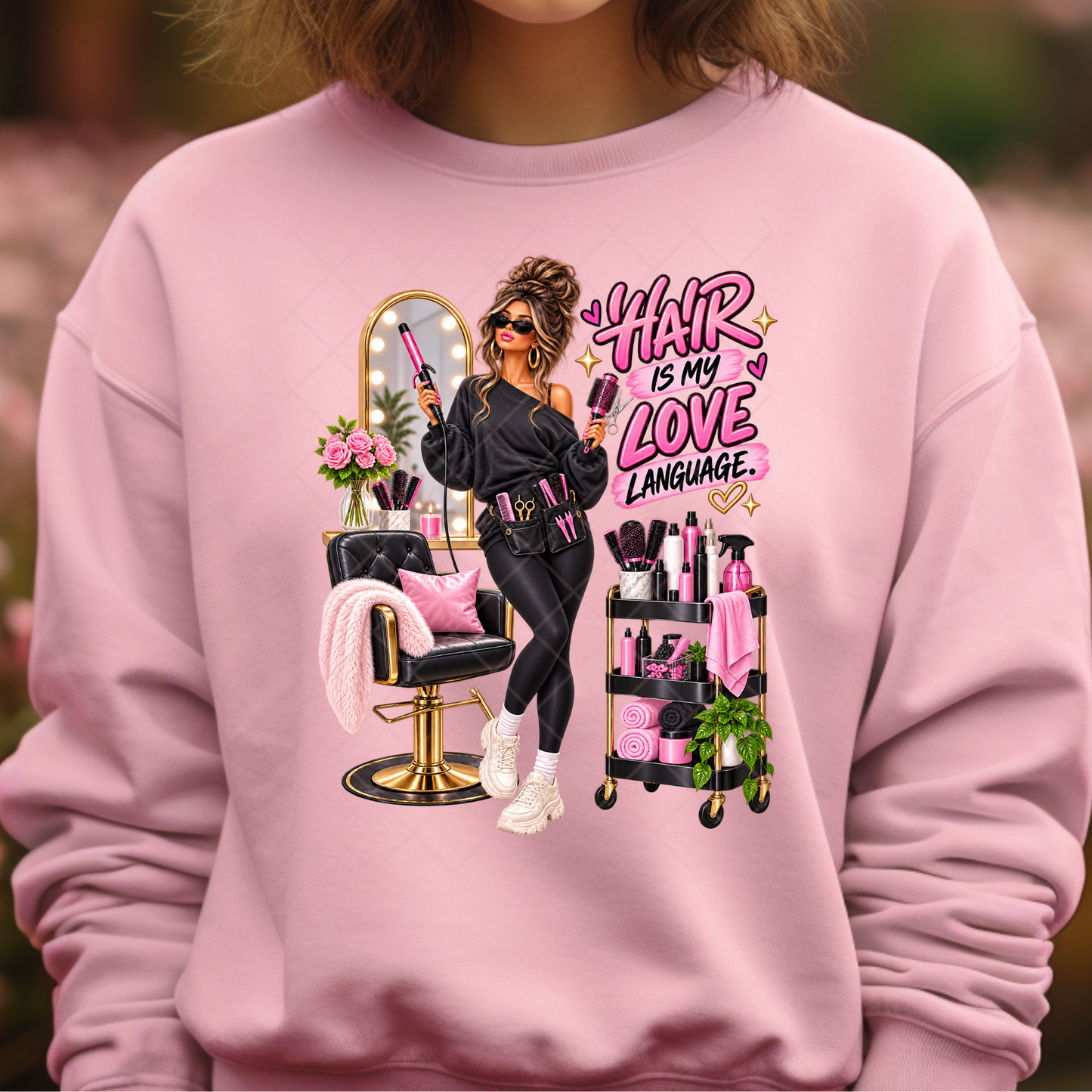 Hair is My Love Language - Premium Graphic T-Shirt for Casual Wear