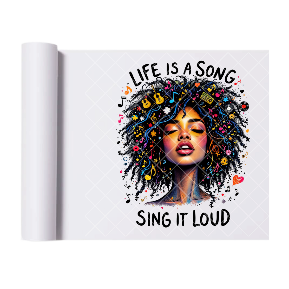 Soundtrack of My Soul - Ready To Press Print Transfer for Apparel, Cotton, Polyester & Blends - High-Quality Print- Commercial Grade