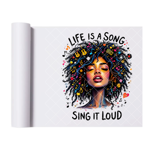 Soundtrack of My Soul - Ready To Press Print Transfer for Apparel, Cotton, Polyester & Blends - High-Quality Print- Commercial Grade