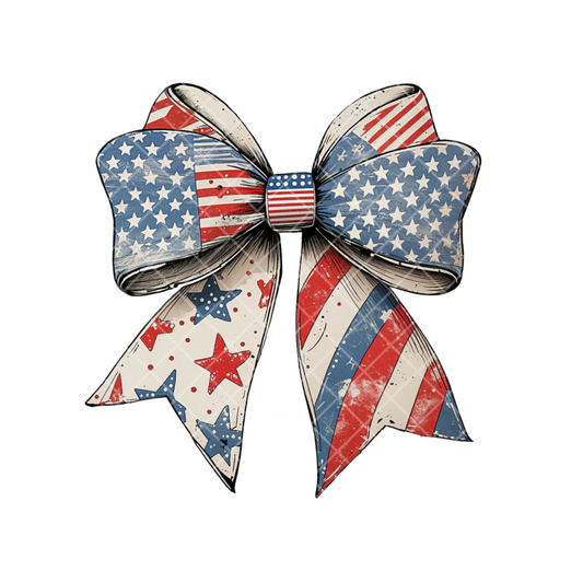 US Patriot Flag Bow PNG