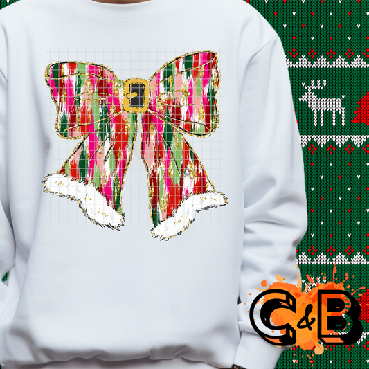 Christmas Bow Buckle T-Shirt