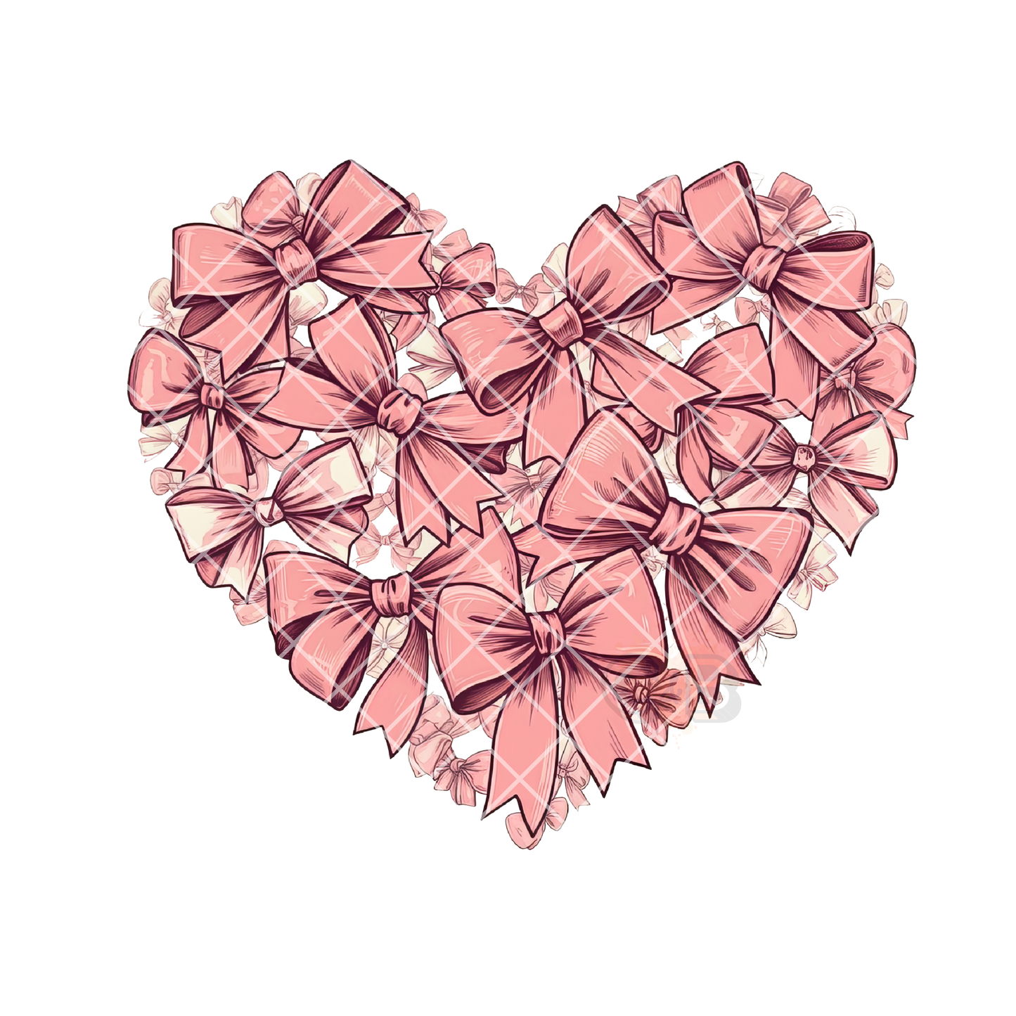 Bow made with overlapping bows PNG