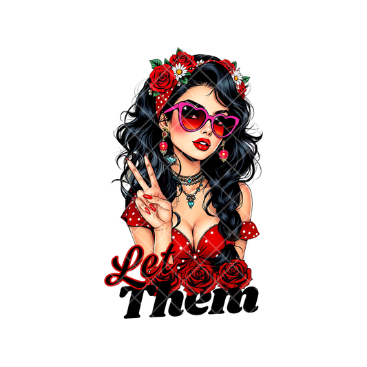 Let Them Babe Roses PNG