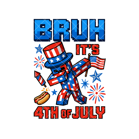 Bruh It’s 4th July Hot Dogs Dancing PNG