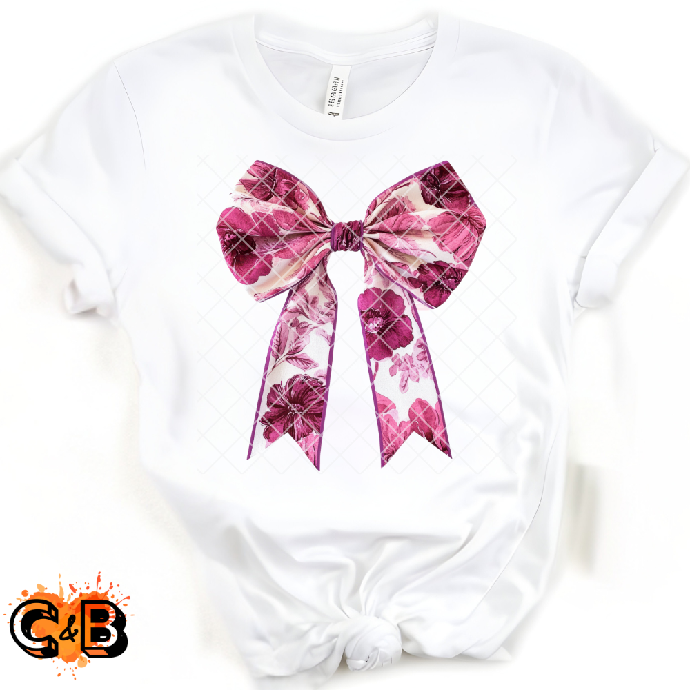 Ornate Magenta Bow PNG
