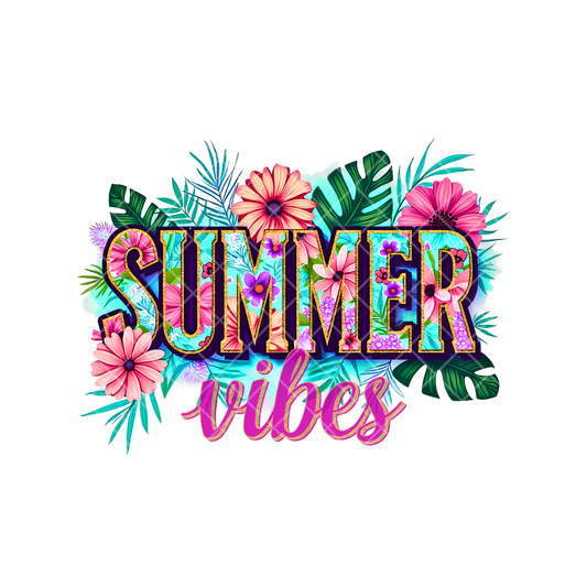 Summer Vibes Hawaiian Design PNG