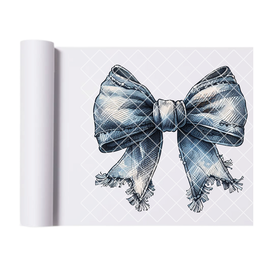 Jean bow illustration DTF transfer-high quality transfer for printing