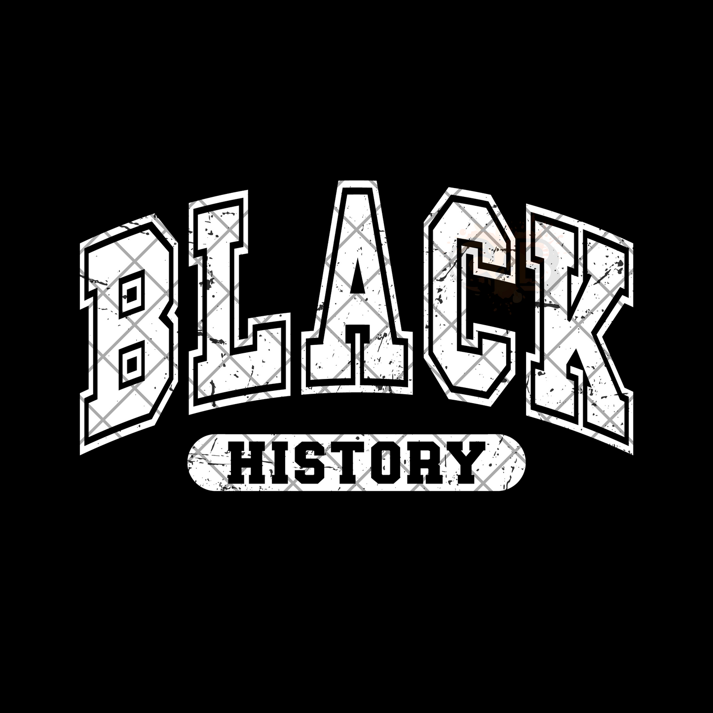 Black history college font PNG