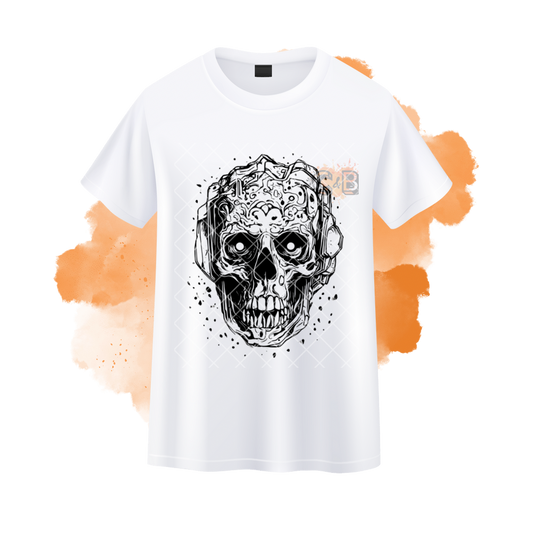 Zombie Head Line Drawing T-Shirt