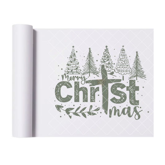 Christ Mas - Direct-To-Film Heat Transfer for T-Shirts, Cotton, Polyester & Blends - High-Quality Print