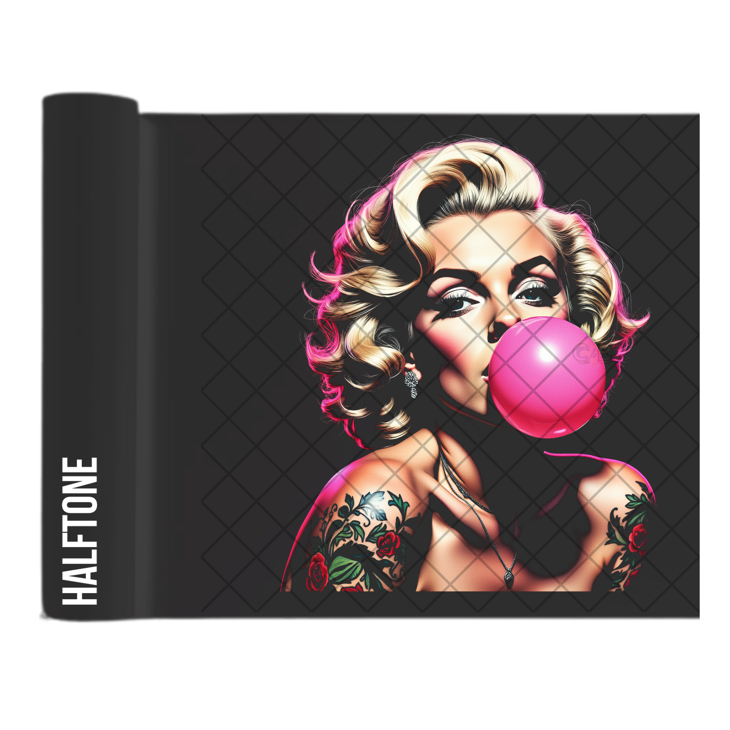 Baddie Blowing Bubble - Direct Print Film Transfer for Trendy T-Shirts, Cotton, Polyester & Blends - High-Quality Print
