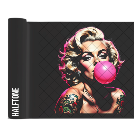 Baddie Blowing Bubble - Direct Print Film Transfer for Trendy T-Shirts, Cotton, Polyester & Blends - High-Quality Print