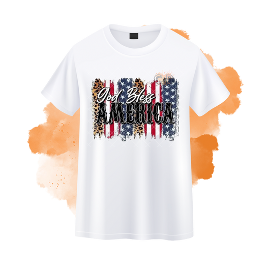 God Bless America Cheetah T-Shirt