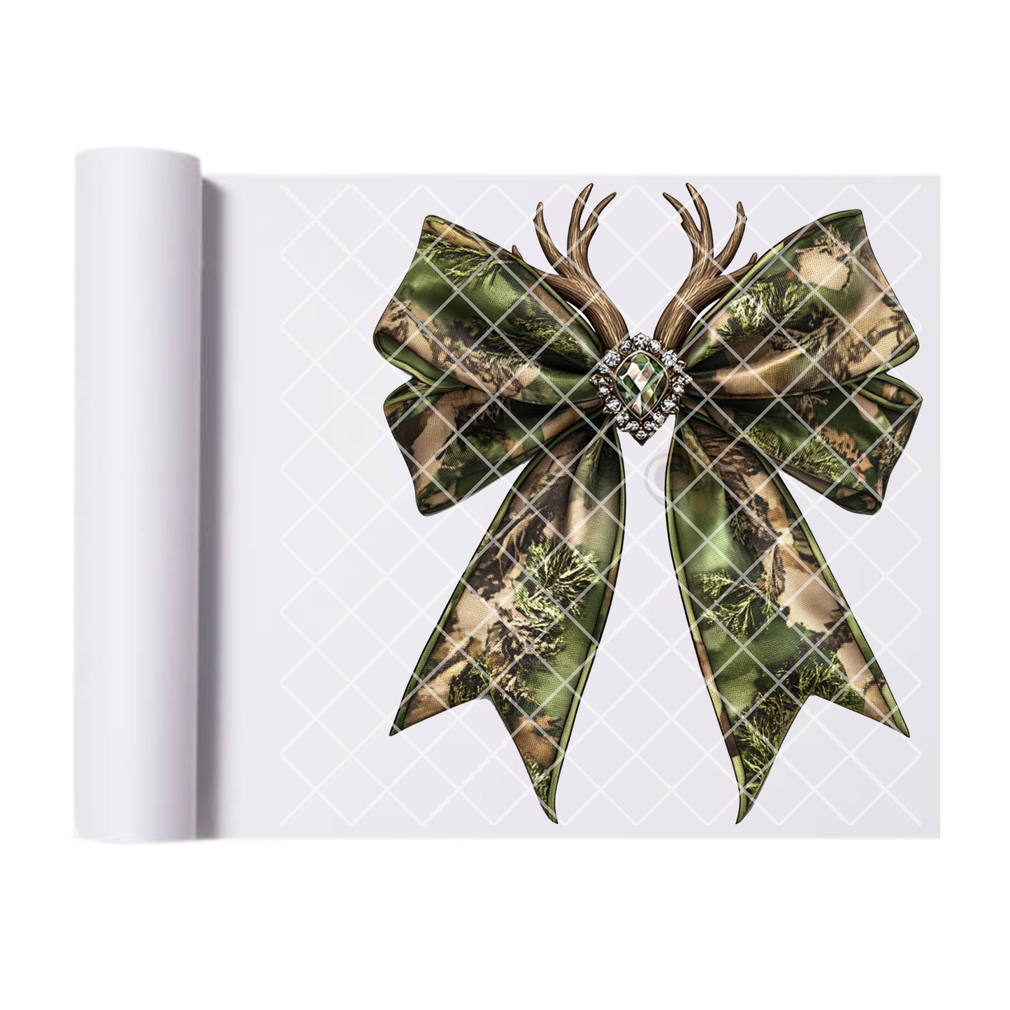 Camo Christmas Bow DTF Transfer