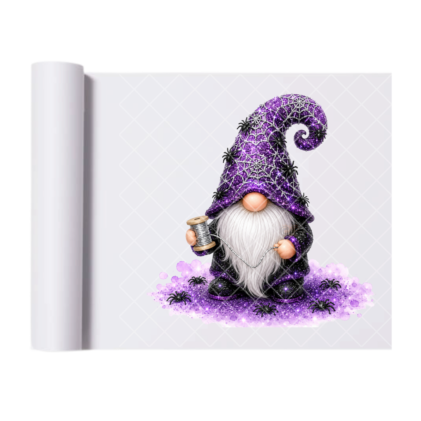 Spider Halloween Gnome - Ready To Press Print Transfer for Apparel, Cotton, Polyester & Blends - High-Quality Print- Commercial Grade