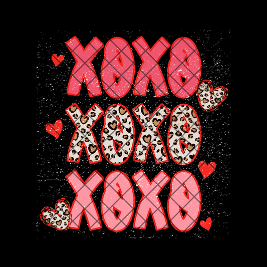 Xoxo valentines find cheetah print PNG