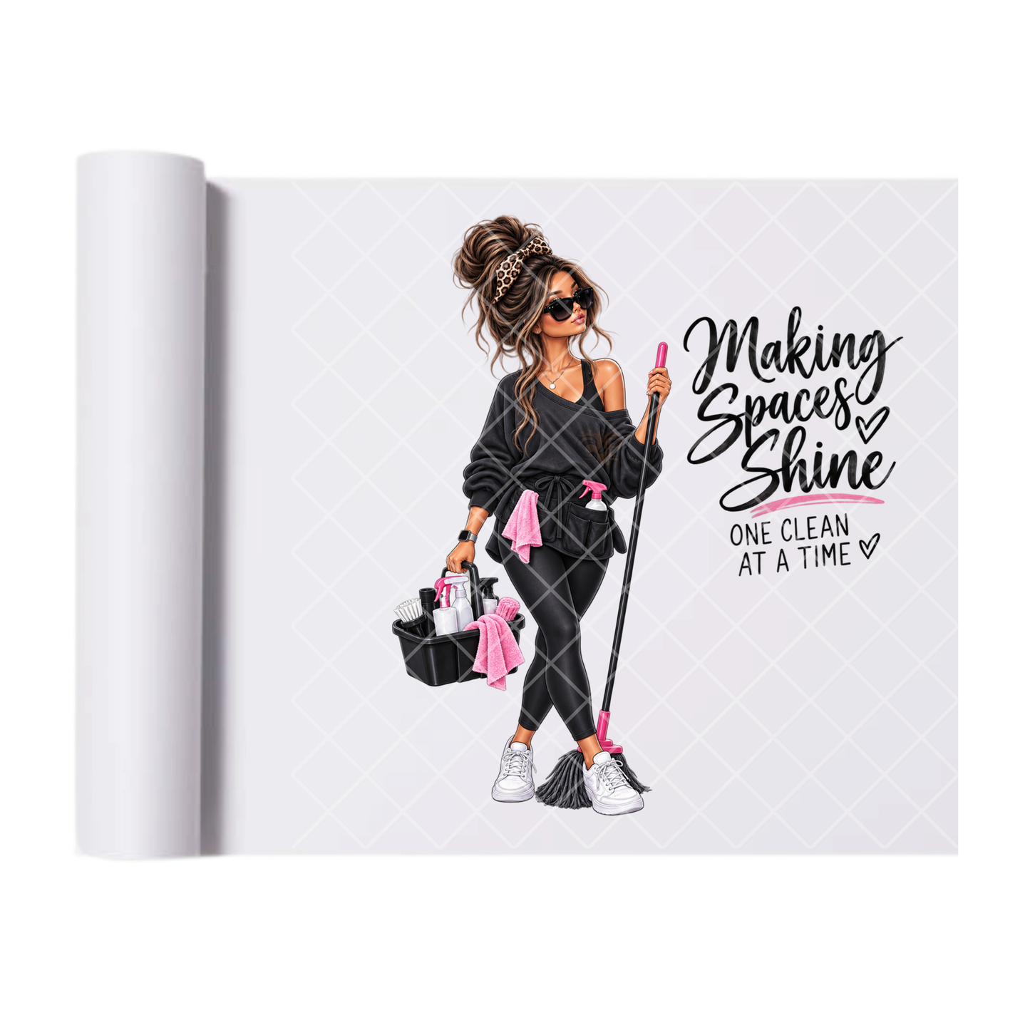 Making Spaces Shine Girl - Direct Print Film Transfer for T-Shirts, Cotton, Polyester & Blends - High-Quality Print