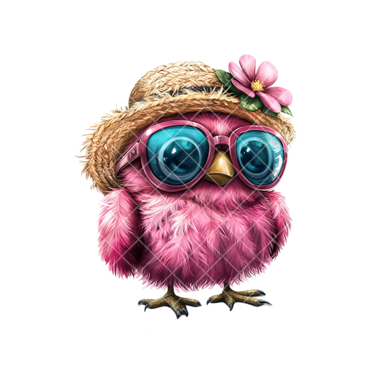 Pink Summer Bird PNG
