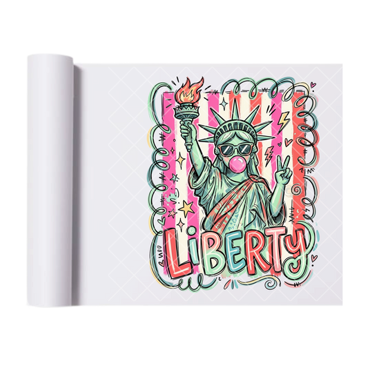 Liberty Babe Stripes - Direct Transfer Print, Ready To Press For T-Shirts, Cotton, Polyester & Blends - Tshirt Business Quality