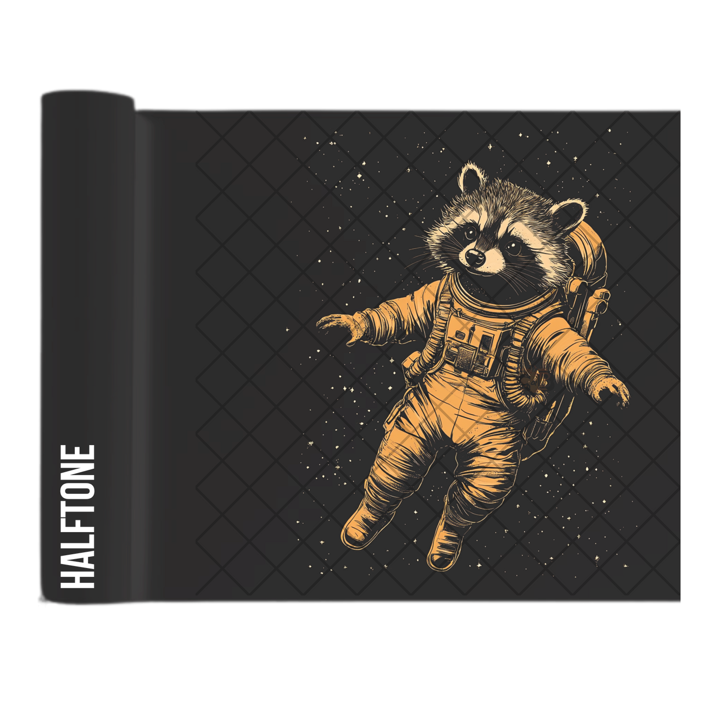 Space Raccoon Vibes - Ready To Press Print Transfer for Apparel, Cotton, Polyester & Blends - High-Quality Print- Commercial Grade