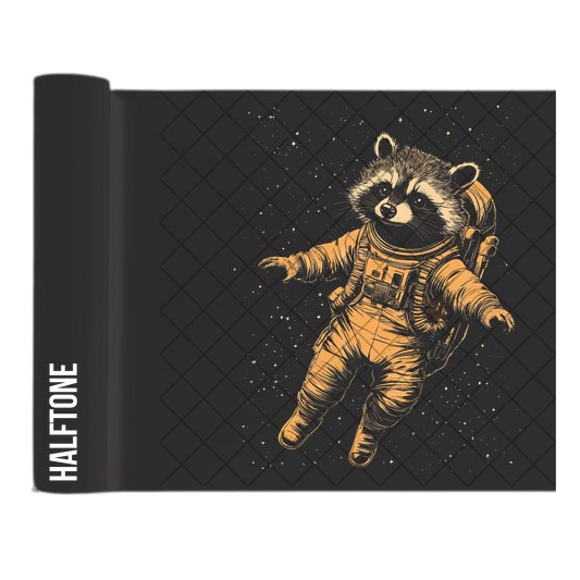 Space Raccoon Vibes - Ready To Press Print Transfer for Apparel, Cotton, Polyester & Blends - High-Quality Print- Commercial Grade