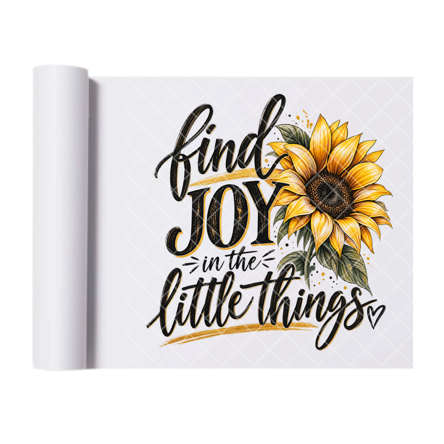 Find Joy Sunflower - Ready To Press Print Transfer for Apparel, Cotton, Polyester & Blends - High-Quality Print- Commercial Grade