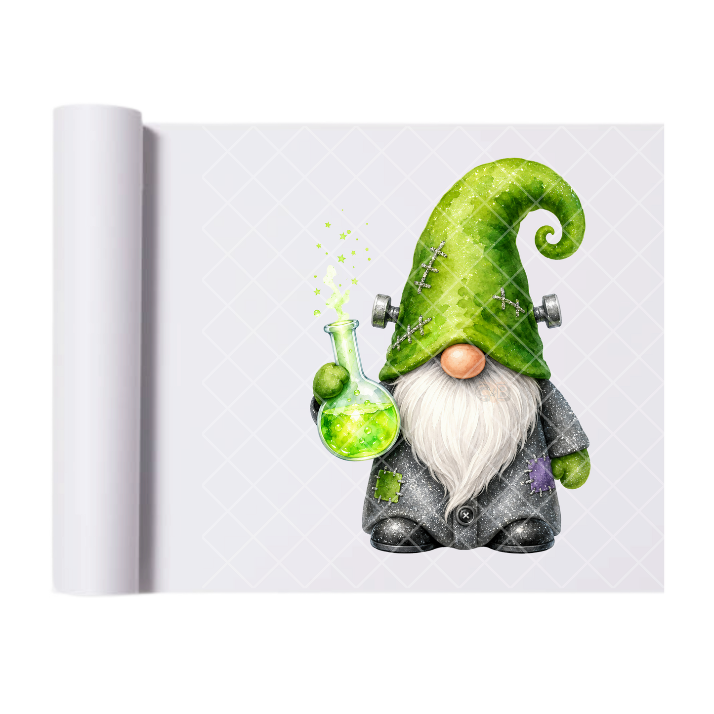 Spell Franky Gnome - Ready To Press Print Transfer for Apparel, Cotton, Polyester & Blends - High-Quality Print- Commercial Grade