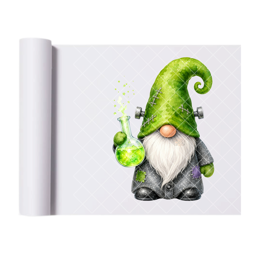 Spell Franky Gnome - Ready To Press Print Transfer for Apparel, Cotton, Polyester & Blends - High-Quality Print- Commercial Grade