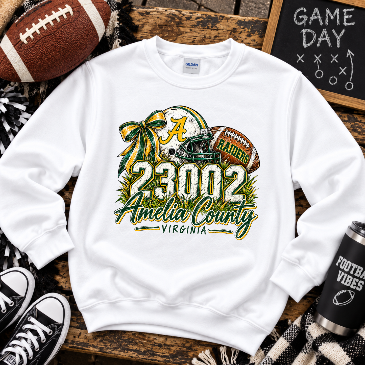 Amelia County Football Zip Code - Premium Graphic T-Shirt for Casual Wear