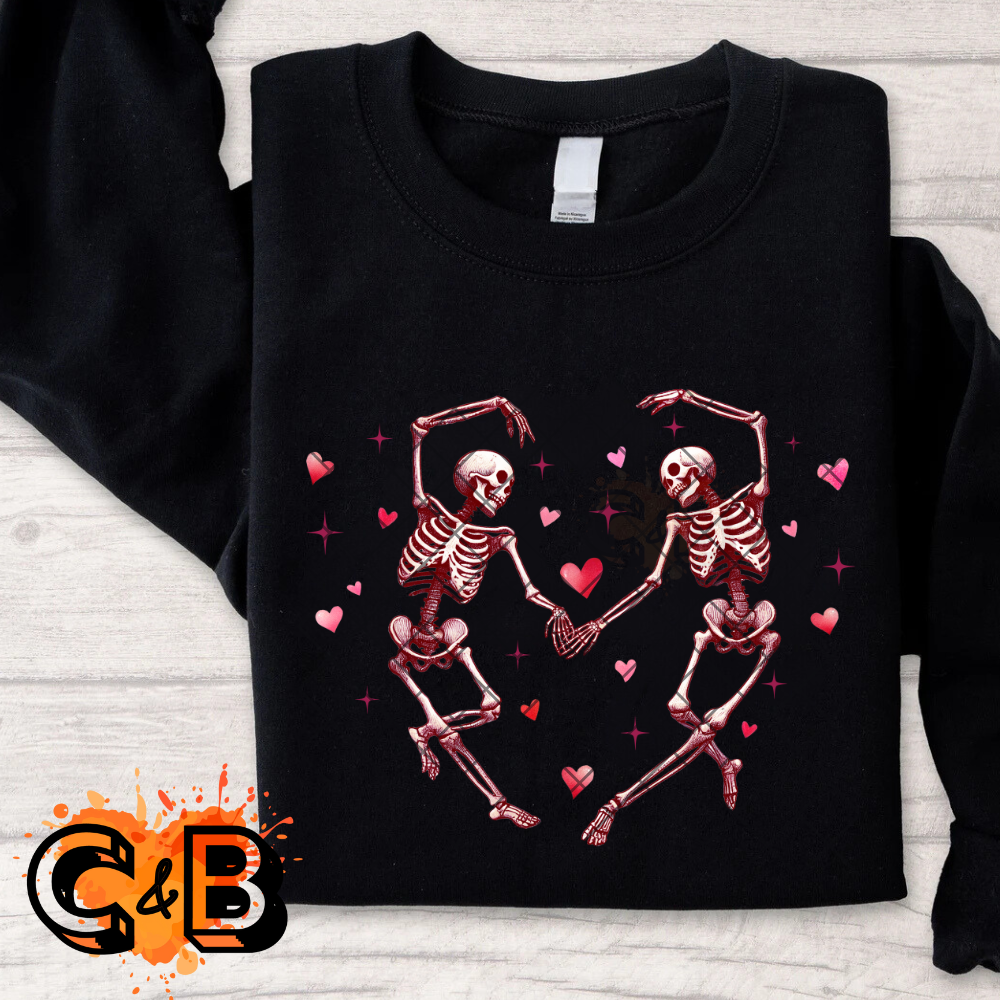 Skeleton valentine dance PNG