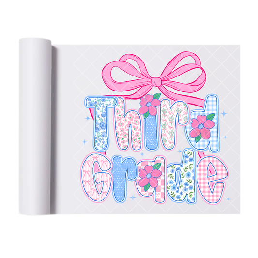 Third Grade Pastel - Direct Print Film Transfer for T-Shirts, Cotton, Polyester & Blends - High-Quality Print