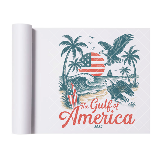 The Gulf Of America - Direct Print Film Transfer for T-Shirts, Cotton, Polyester & Blends - High-Quality Print