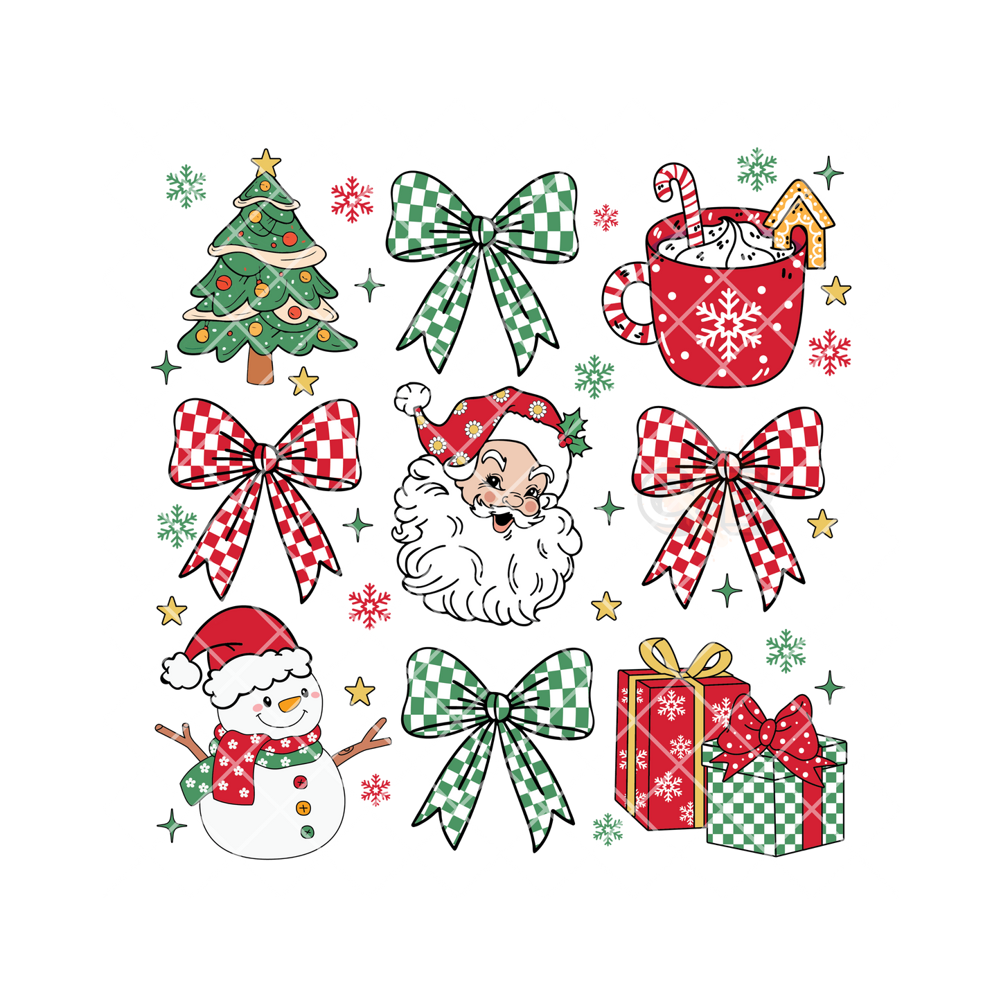 Christmas Checkered Collection PNG