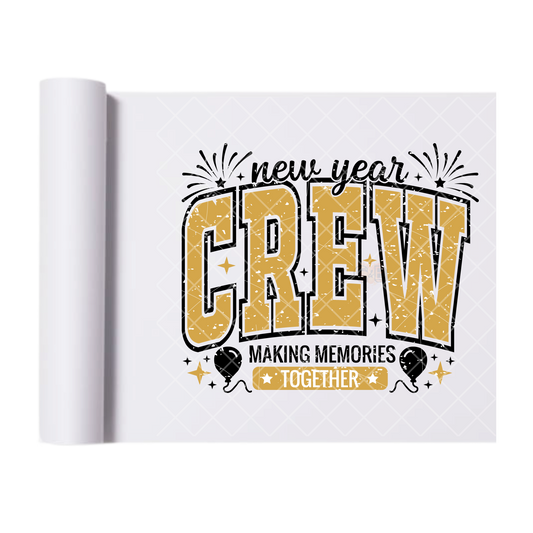 New Year Crew Memories - Direct-To-Film Heat Transfer for T-Shirts, Cotton, Polyester & Blends - High-Quality Print