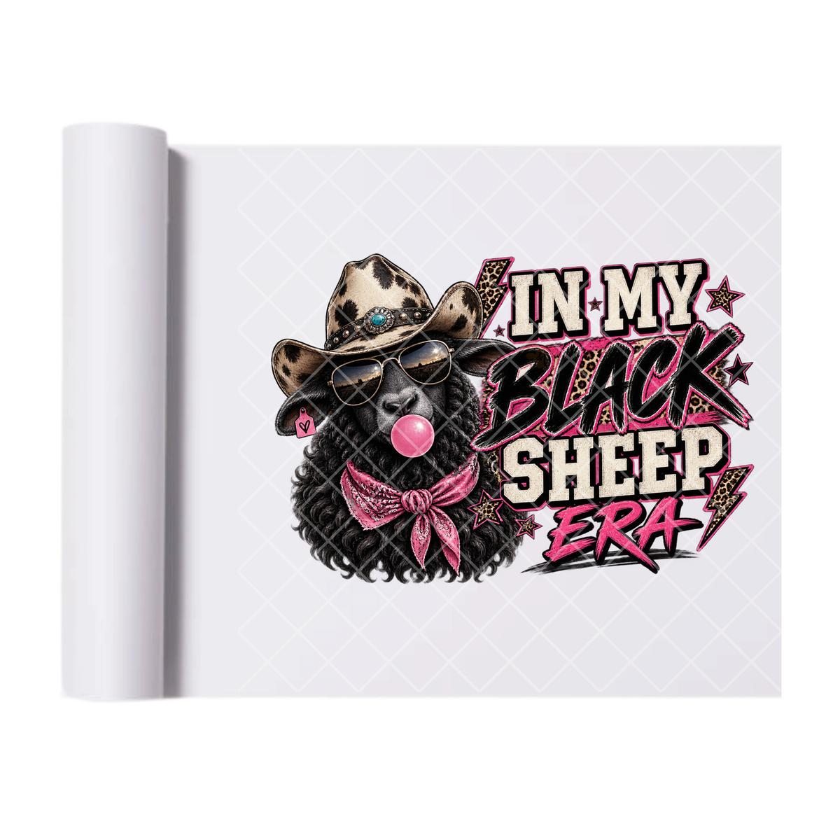In My Black Sheer Era Pink - Direct Print Film Transfer for Trendy T-Shirts, Cotton, Polyester & Blends - High-Quality Print