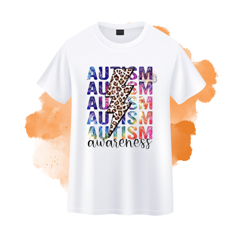 Lightning Wording Autism Awareness T-Shirt