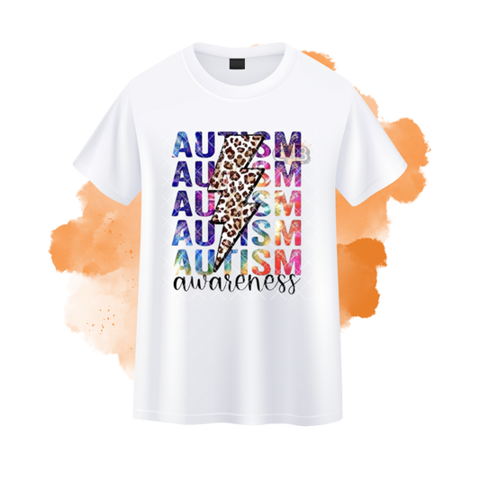 Lightning Wording Autism Awareness T-Shirt