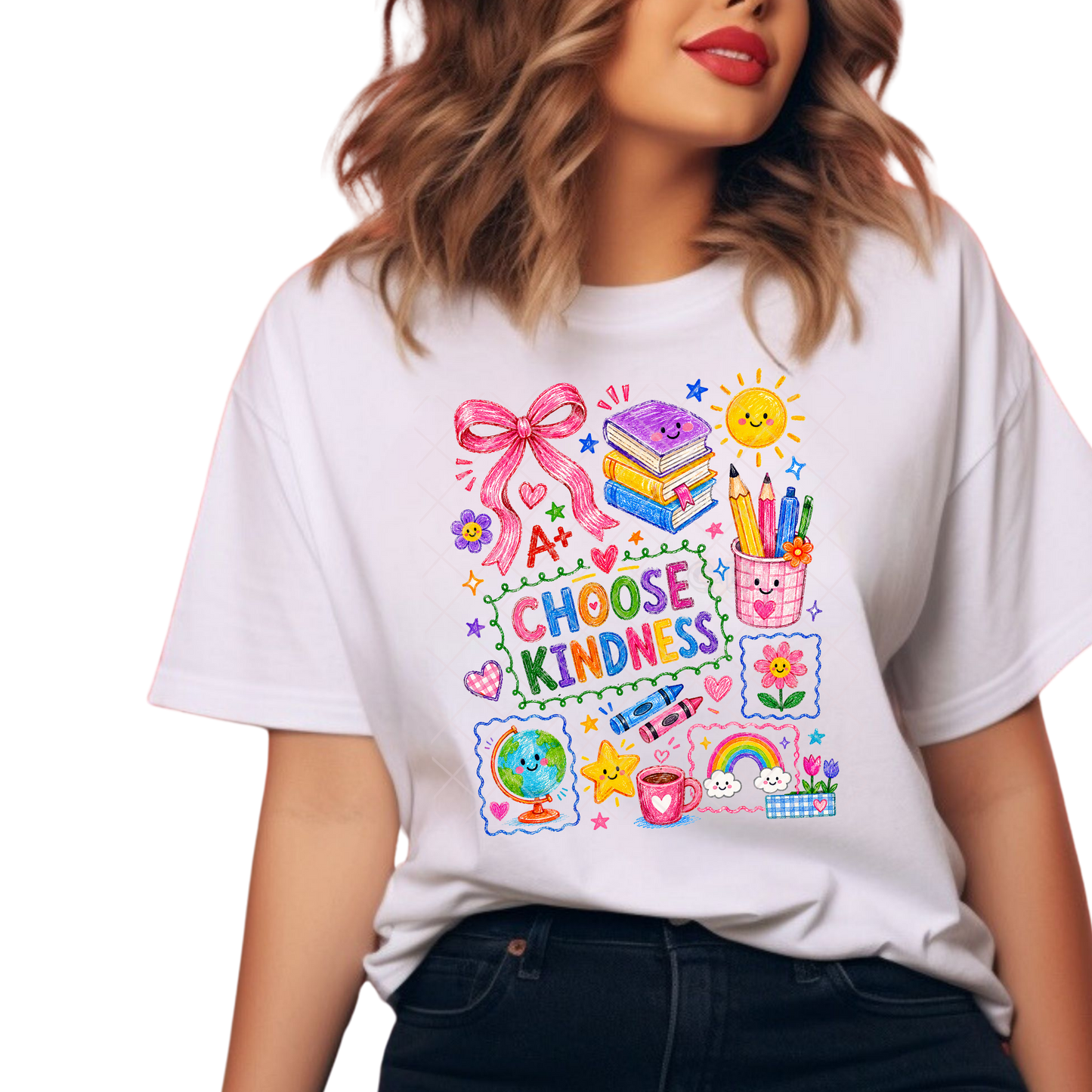 Chose Kindness School Doodle - Premium Graphic T-Shirt for Casual Wear