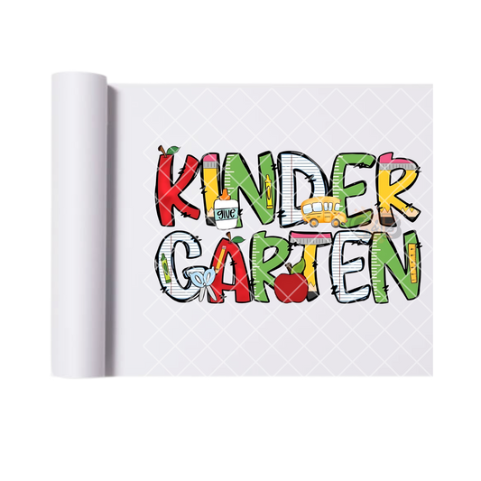 Kinder Garten Teacher Font DTF Transfer