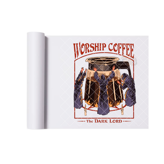 Worship Coffee DTF Transfer