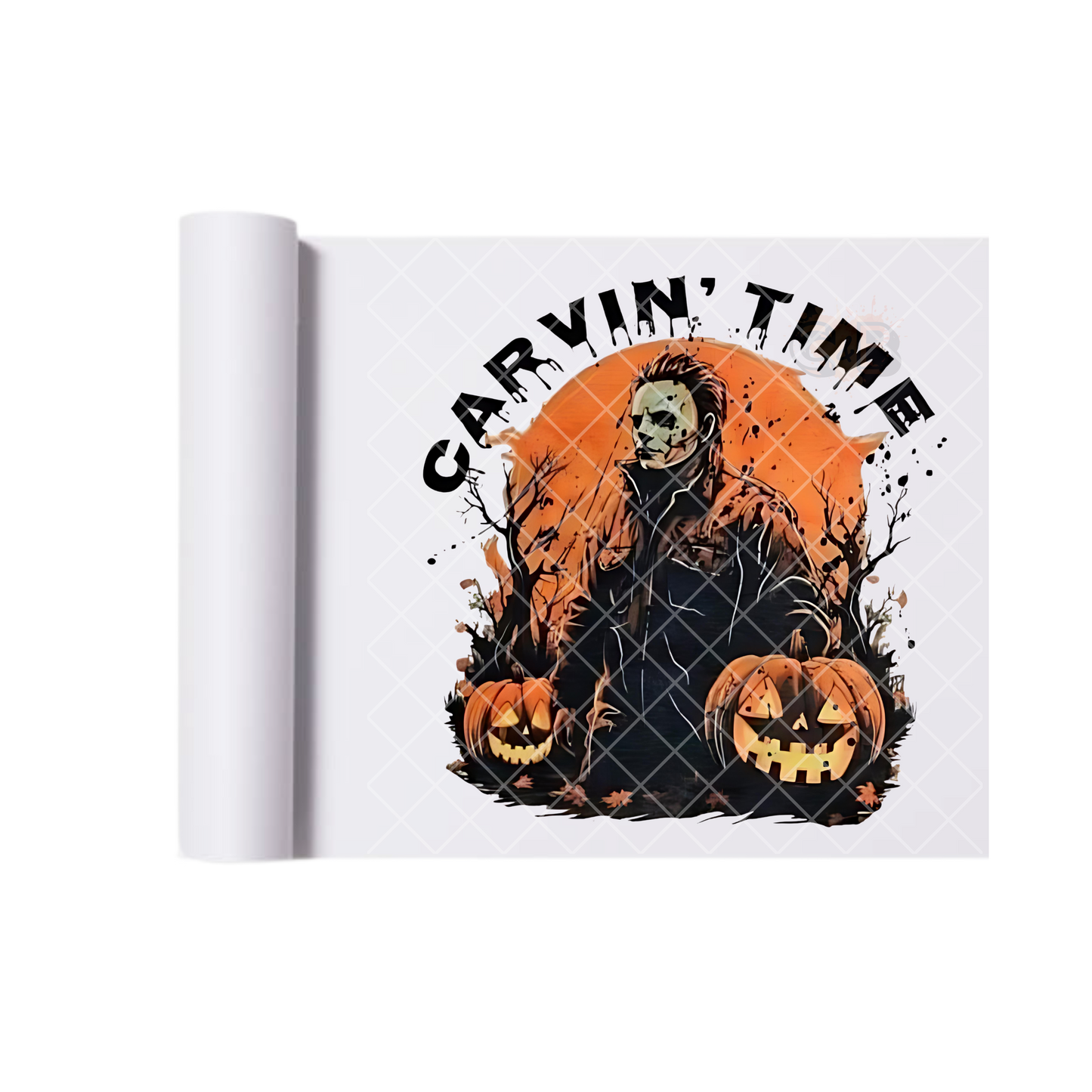 Carvin Time Halloween DTF Transfer