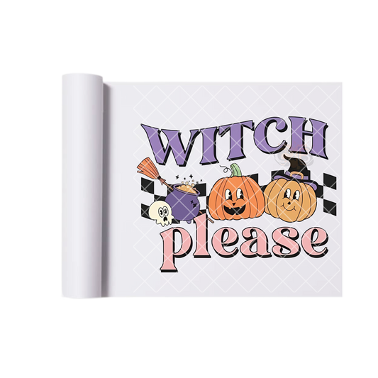 Witch Please Pumpkins DTF Transfer