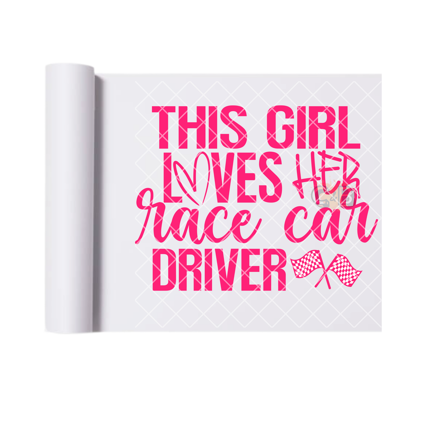 This Girl Loves Her Race Car Driver DTF Transfer